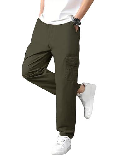 lymio men cargo || men cargo pants || men cargo pants cotton || cargos for men (cargo-26-29) (2xl, green)