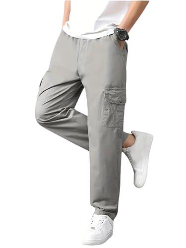 lymio men cargo || men cargo pants || men cargo pants cotton || cargos for men (cargo-26-29) (m, grey)