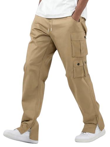 lymio men cargo || men cargo pants || men cargo pants cotton || cargos for men (cargo-30-33) (xl, khakhi)