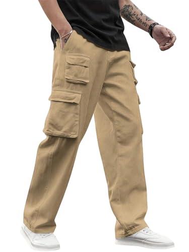 lymio men cargo || men cargo pants || men cargo pants cotton || cargos for men (cargo-38-41) (m, khakhi)