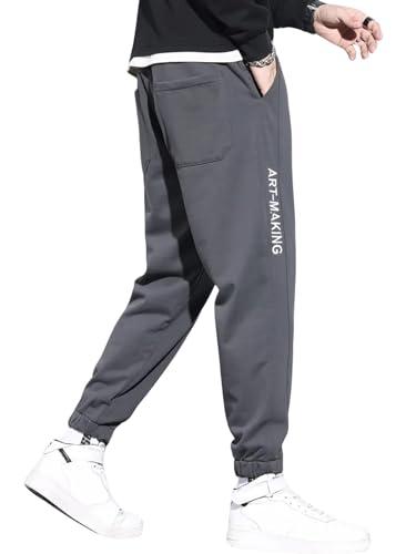 lymio men joggers ||track pant for men || men joggers || printed joggers (tp-29-31) (s, grey)