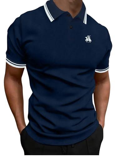 lymio men t-shirt || t-shirt for men || plain t shirt || t-shirt (polo-11-13) (2xl, navy blue)