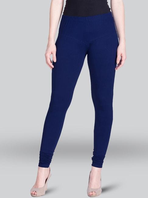 lyra blue cotton full length leggings