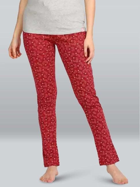 lyra dusty red printed pyjamas