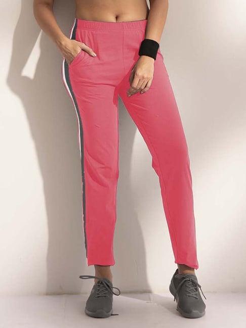 lyra pink cotton sports track pants