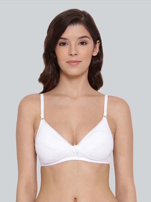 lyra white cotton everyday bra