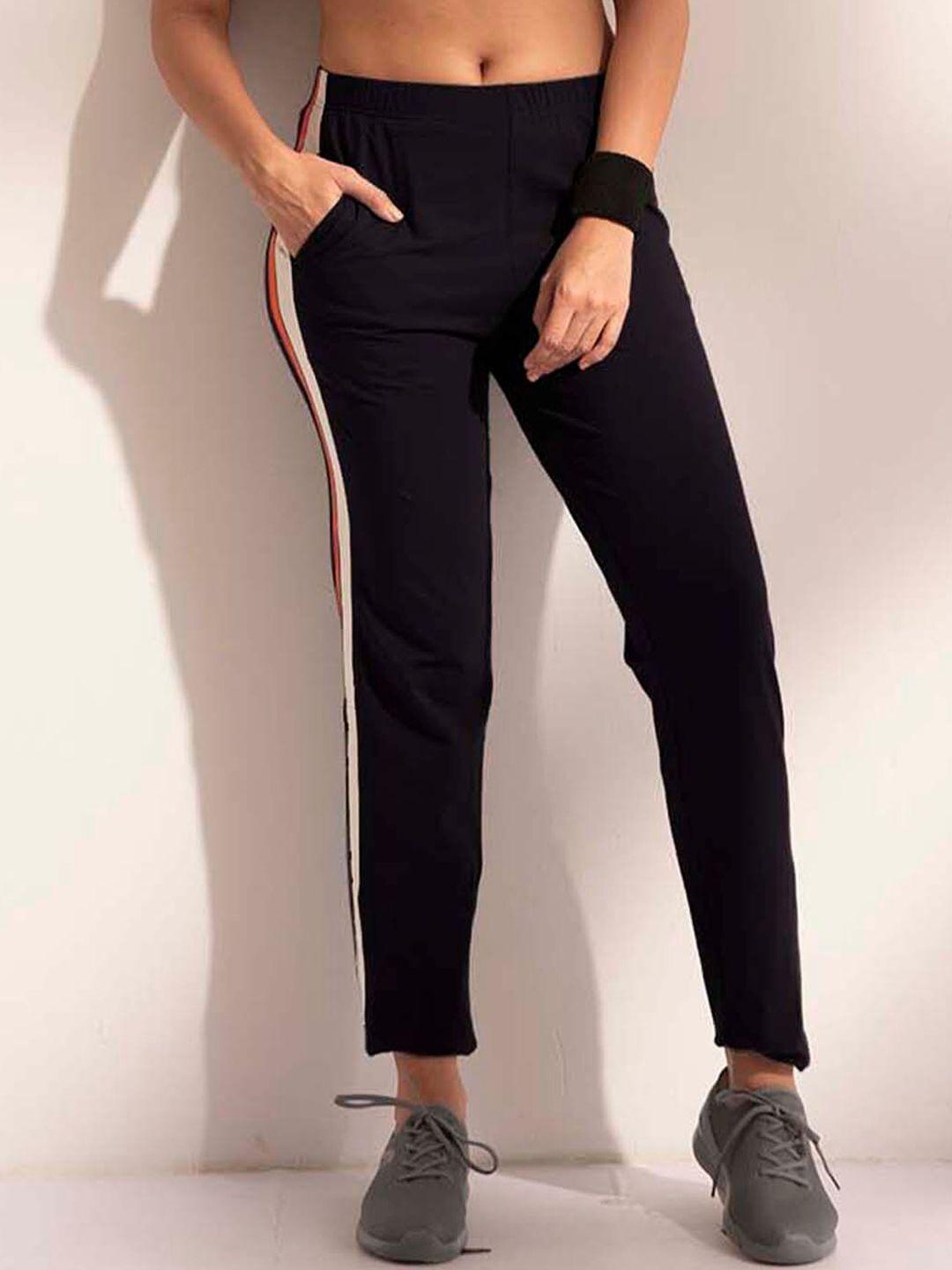 lyra women cotton relaxed-fit mid-rise anti odour track pants