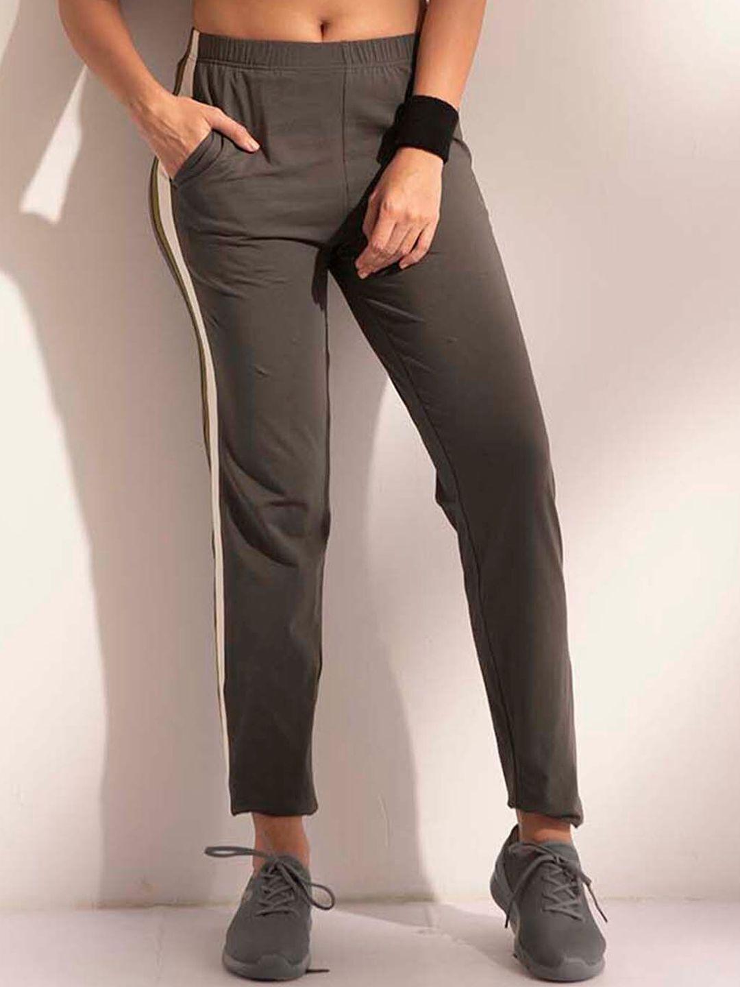 lyra women mid-rise relaxed fit sports track pants