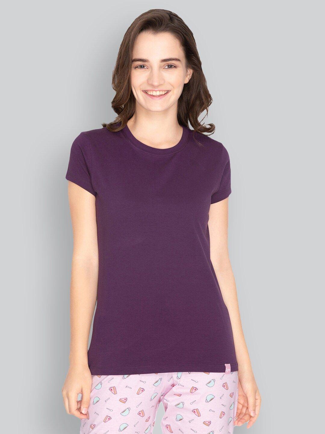 lyra women purple cut outs t-shirt