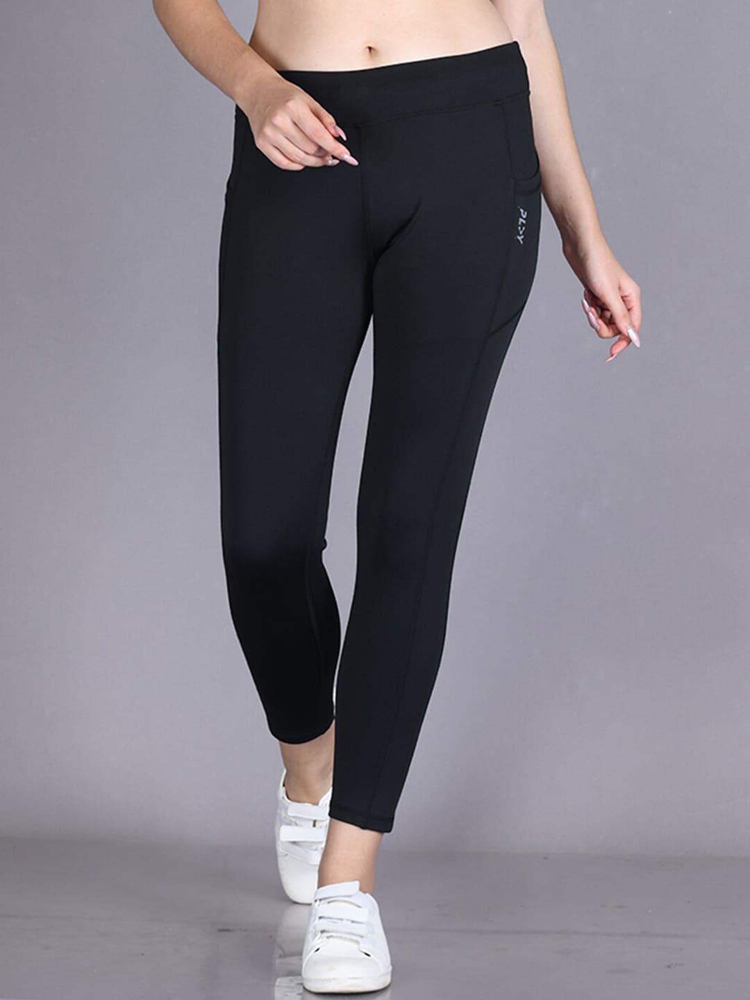 lyra women slim-fit rapid-dry ankle-length sports track pant