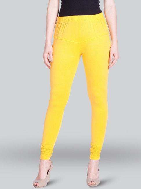 lyra yellow cotton full length leggings