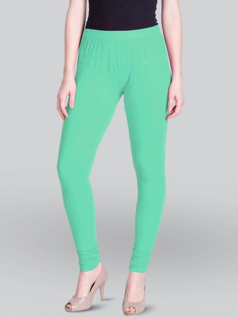 lyra aqua green cotton full length leggings