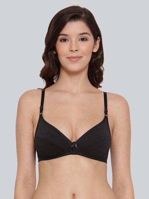 lyra black cotton everyday bra