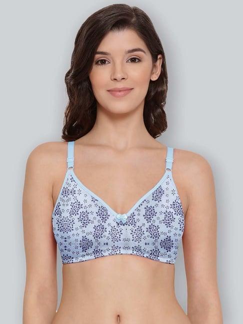 lyra blue cotton printed t-shirt bra