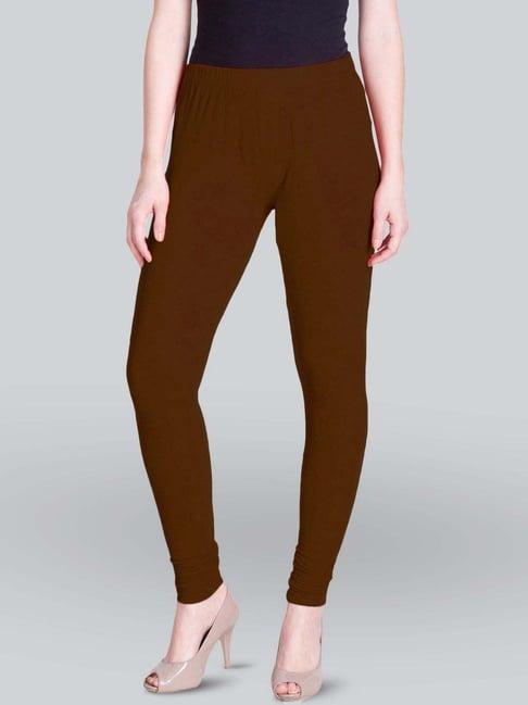 lyra brown cotton full length leggings