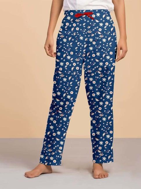 lyra cobalt blue printed pyjamas