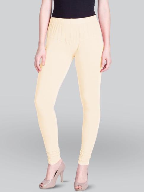 lyra cream cotton full length leggings