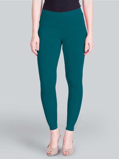 lyra dynasty green cotton ankle length leggings