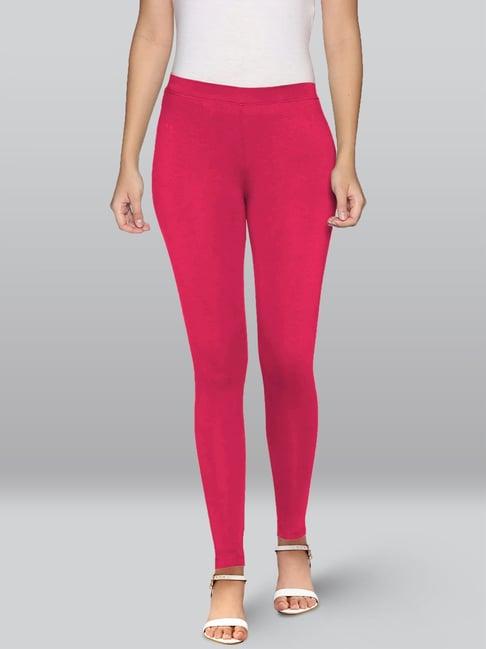 lyra fuchsia premium cotton ankle length leggings