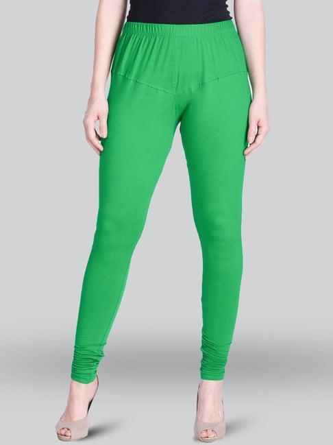 lyra green cotton full length leggings