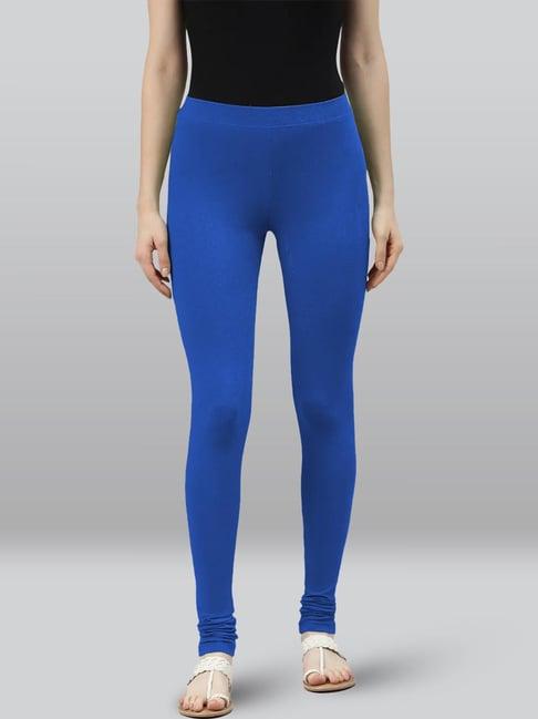 lyra indigo blue premium cotton full length leggings