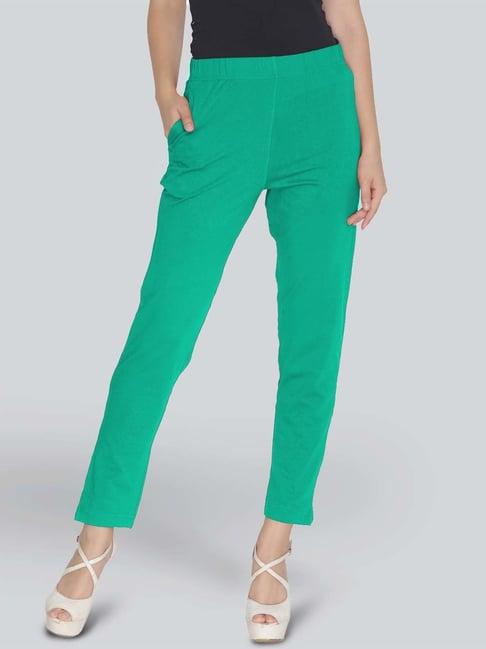 lyra kelly green cotton ankle length leggings