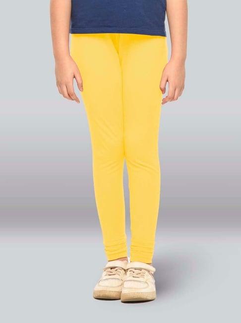 lyra kids yellow skinny fit leggings