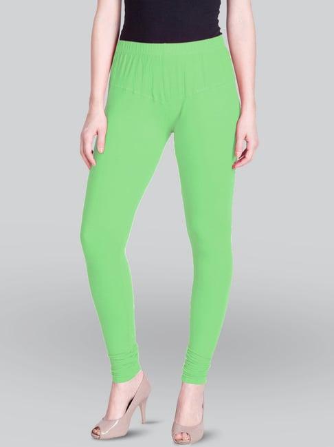 lyra mint green cotton full length leggings