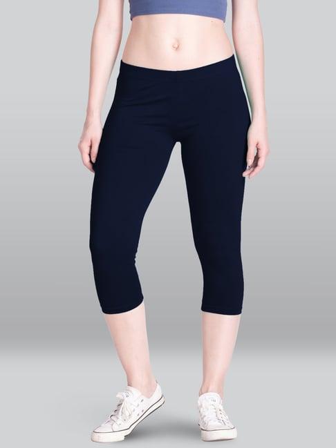 lyra navy cotton capris