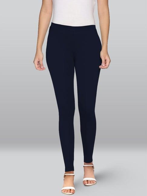 lyra navy premium cotton ankle length leggings