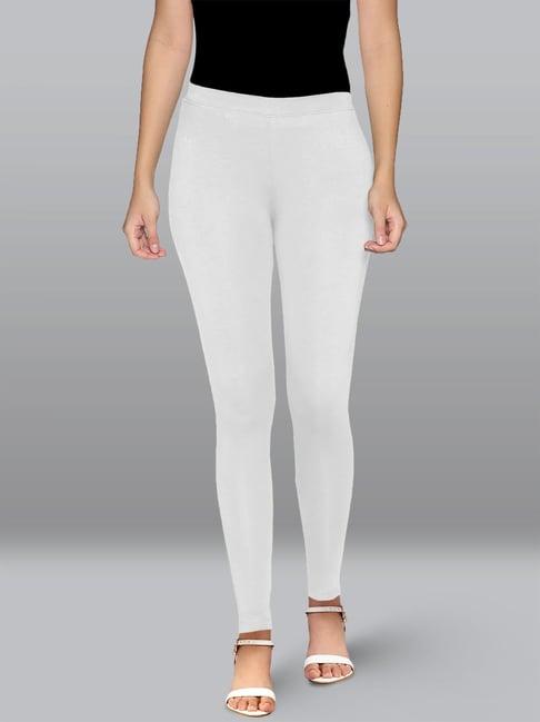 lyra off white premium cotton ankle length leggings