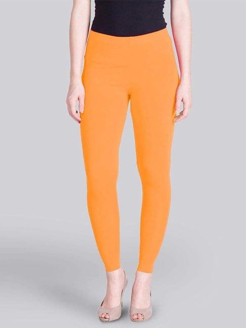 lyra orange cotton ankle length leggings