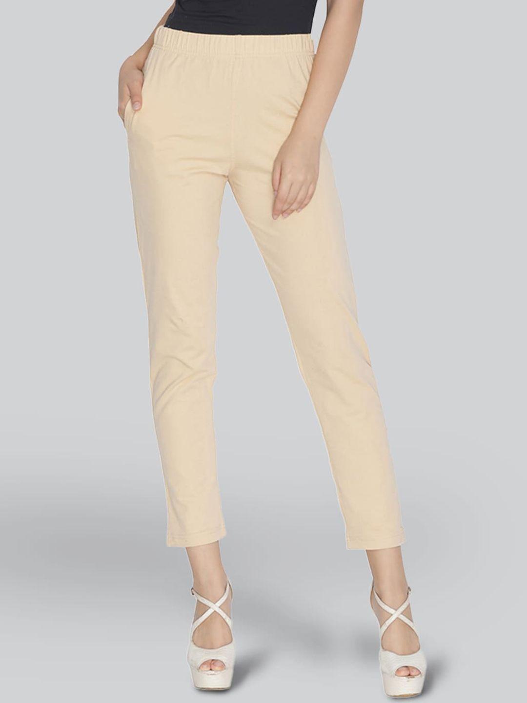 lyra original regular fit mid-rise cotton cigarette trousers