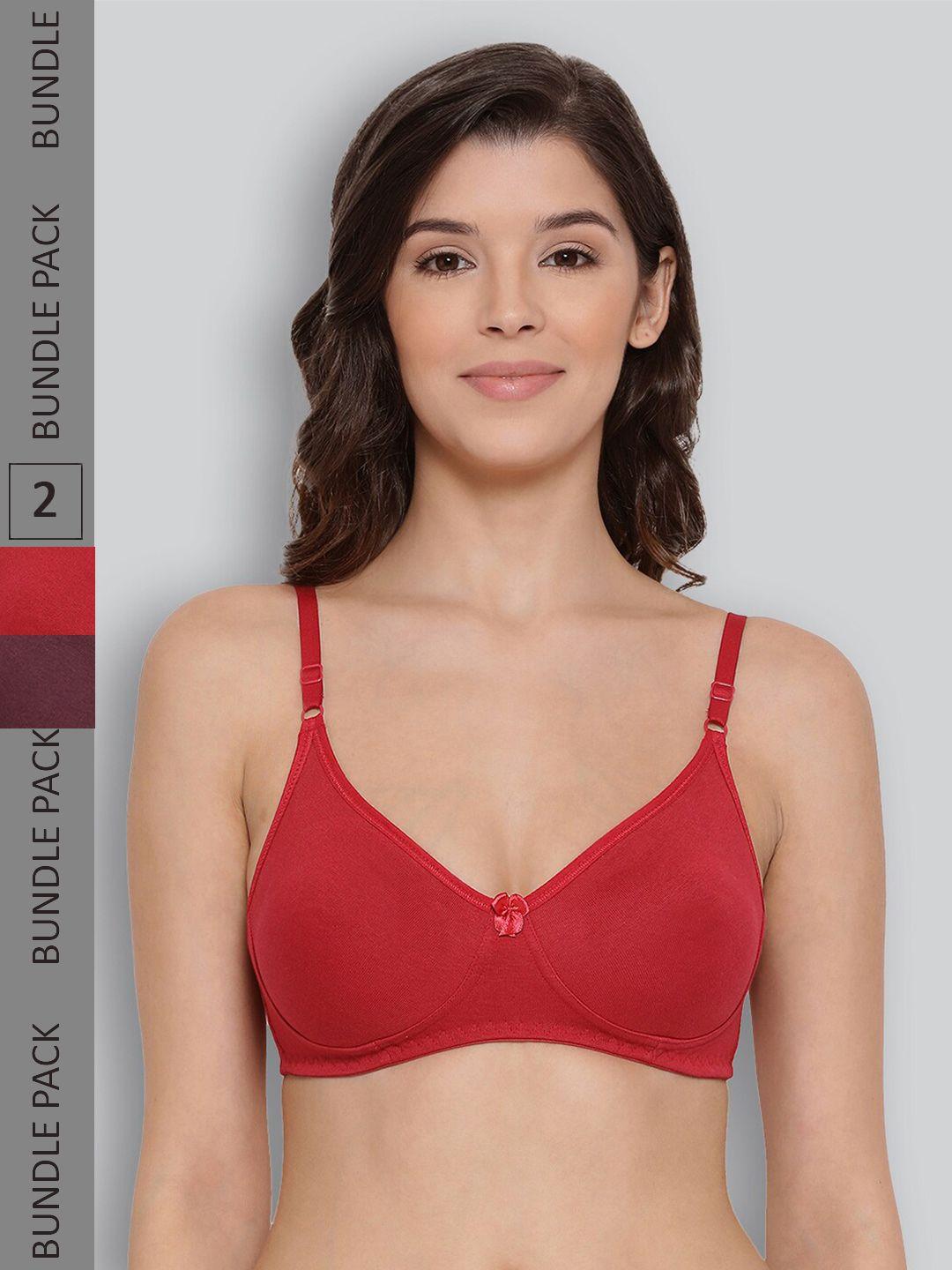 lyra pack of 2 pure cotton t-shirt bra - underwired