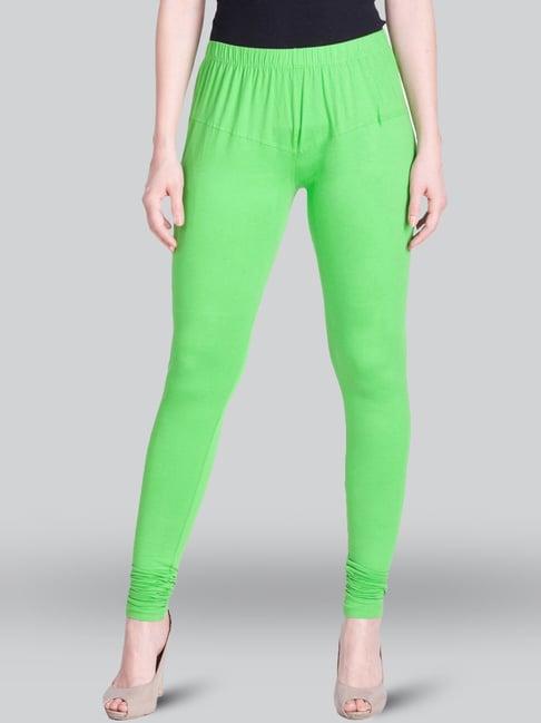 lyra pastel green cotton full length leggings