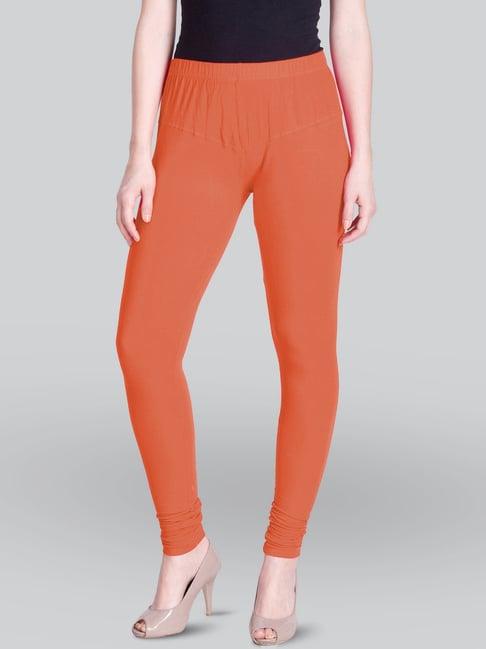 lyra peach cotton full length leggings