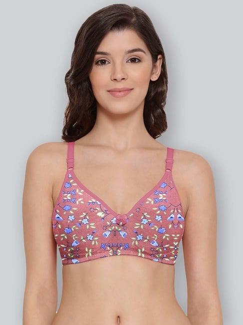 lyra peach cotton printed t-shirt bra