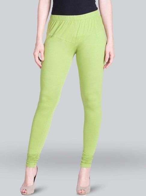 lyra pista green cotton full length leggings