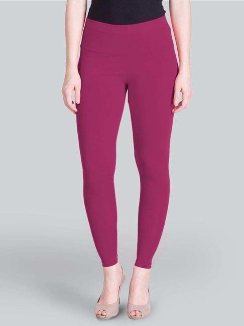 lyra purple cotton ankle length leggings