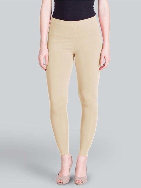 lyra tan cotton ankle length leggings