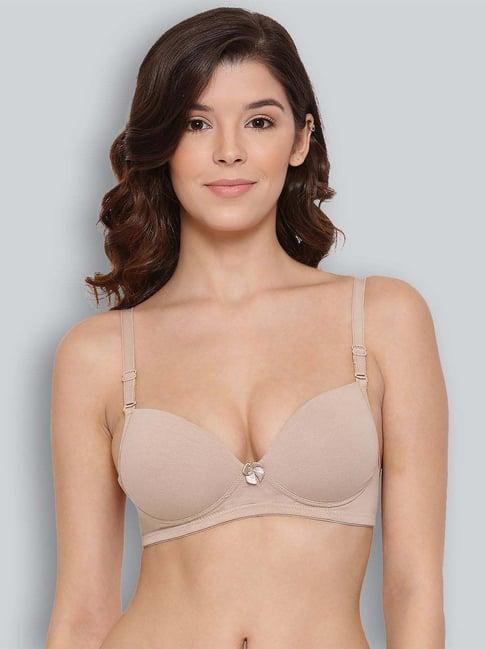 lyra tan cotton seamless bra