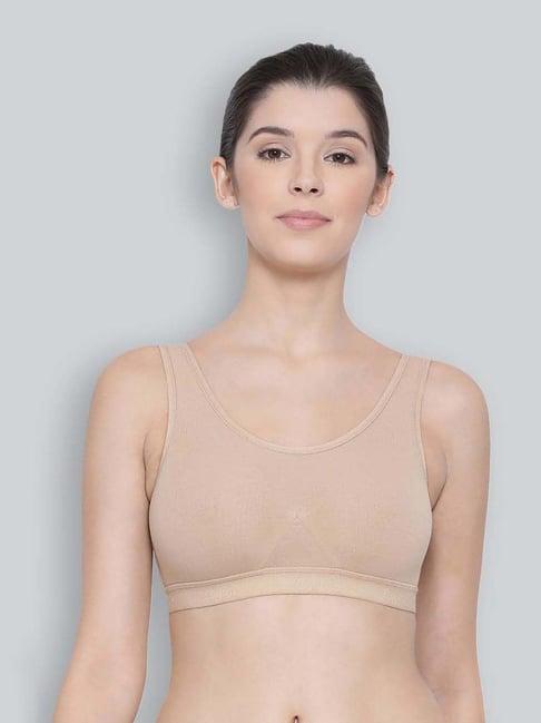 lyra tan cotton sports bra