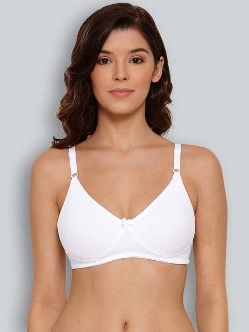 lyra white cotton everyday bra