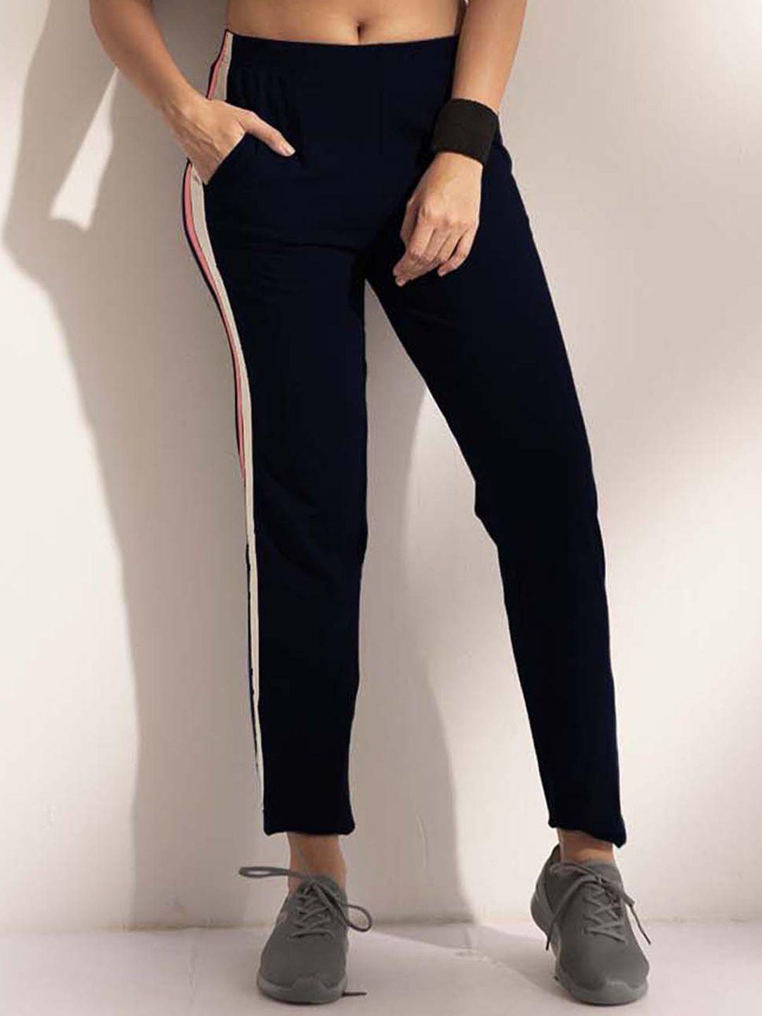 lyra women mid-rise cotton relaxed-fit track pants with anti odour technology