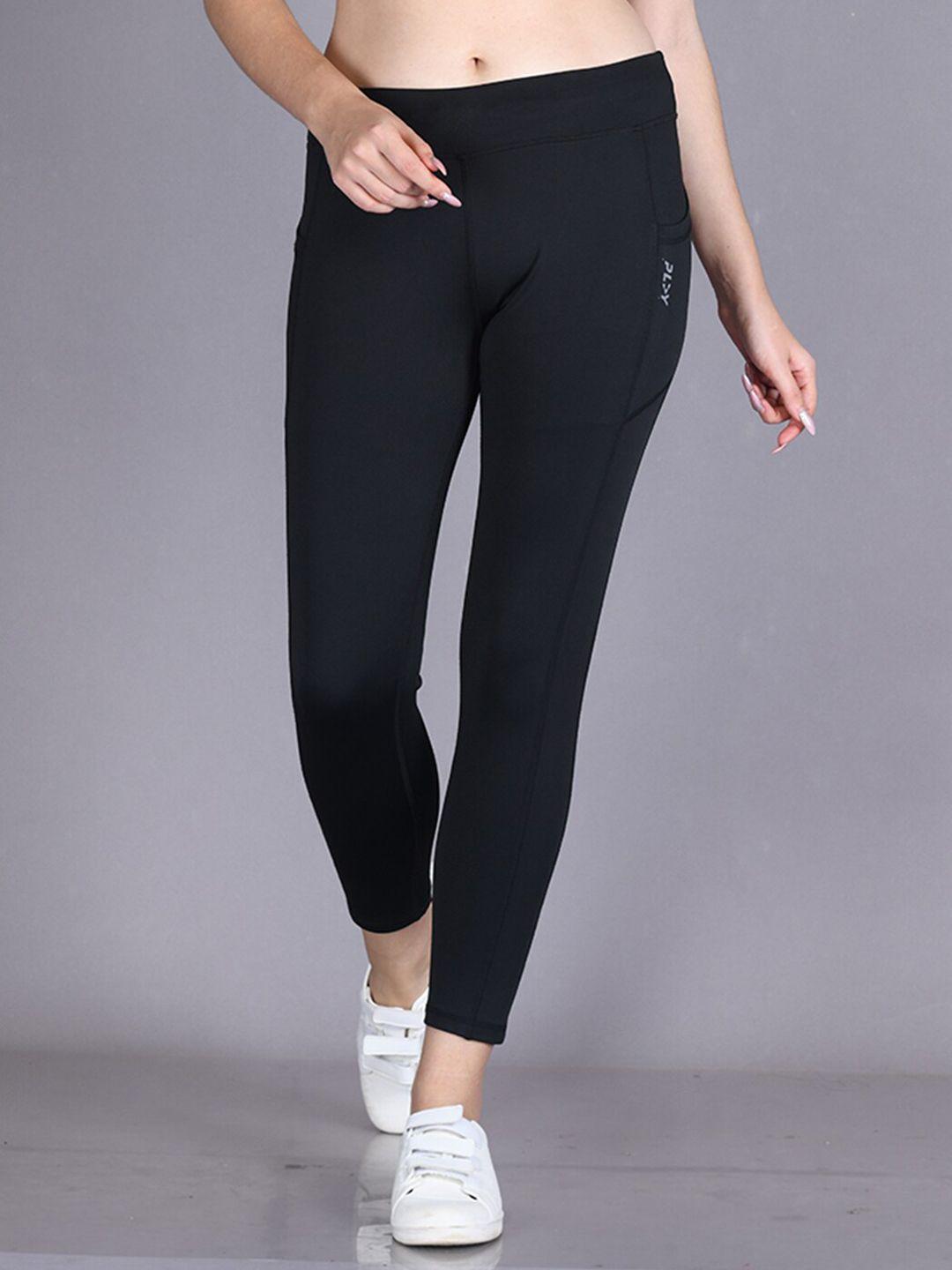 lyra women slim-fit ankle-length sports track pant