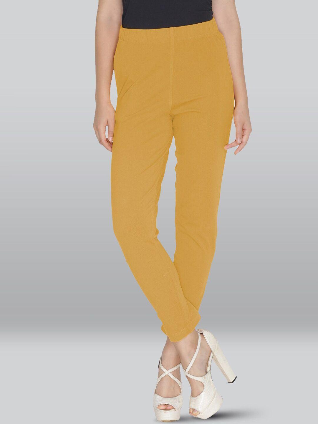 lyra women smart slim fit cotton high-rise trousers