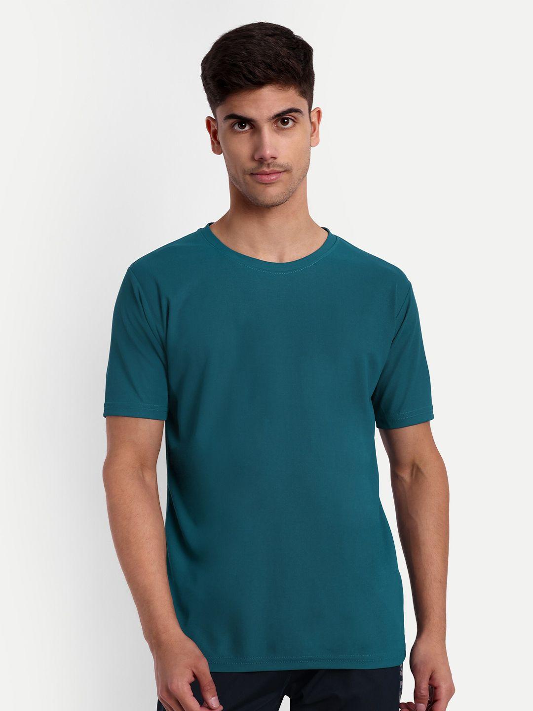 lyriss men green dri-fit pockets t-shirt