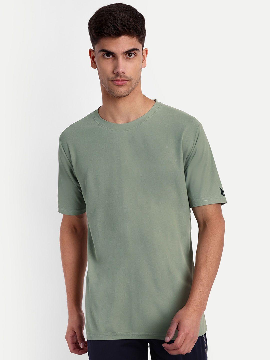 lyriss men green extended sleeves dri-fit pockets t-shirt