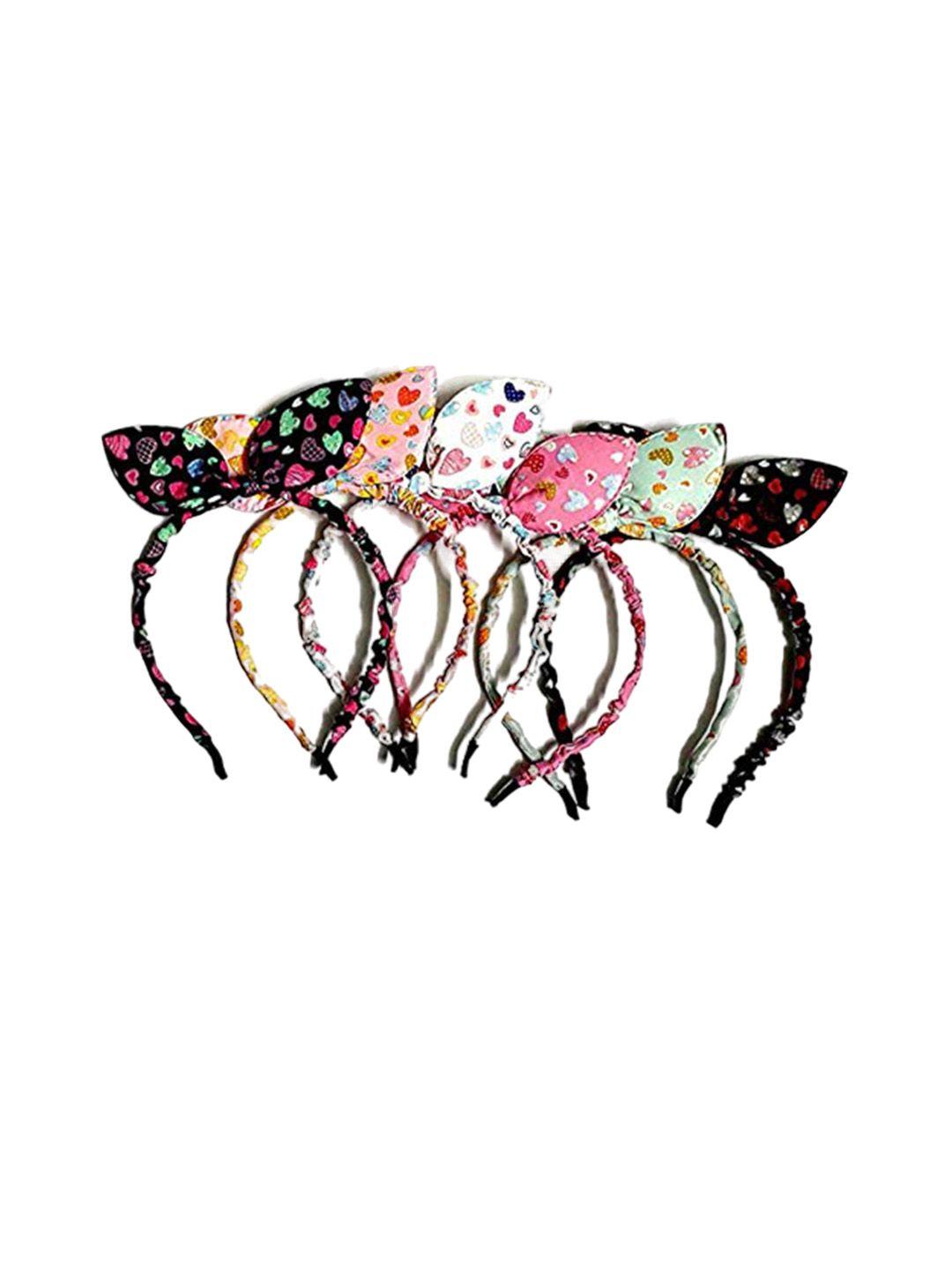 lytix girls multicoloured set of 5 rabbit ear hairband
