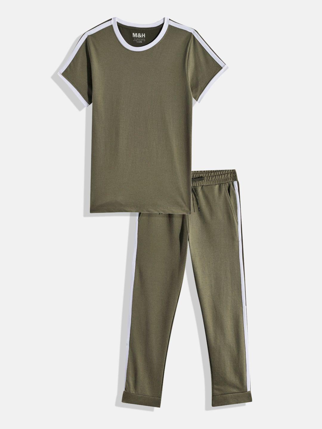 m&h-juniors-boys-olive-green-t-shirt-with-joggers